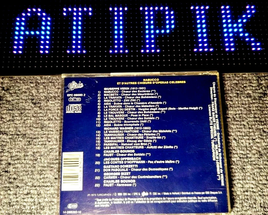 Nabucco En Koren Van Beruchte Opera's Cd Vintage Staatsoper Wenen Zeldzaam 🎼 – photo 2